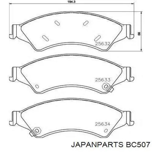 Cable de freno de mano trasero derecho Japan Parts BC507