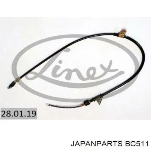 BC511 Japan Parts cable de freno de mano trasero izquierdo