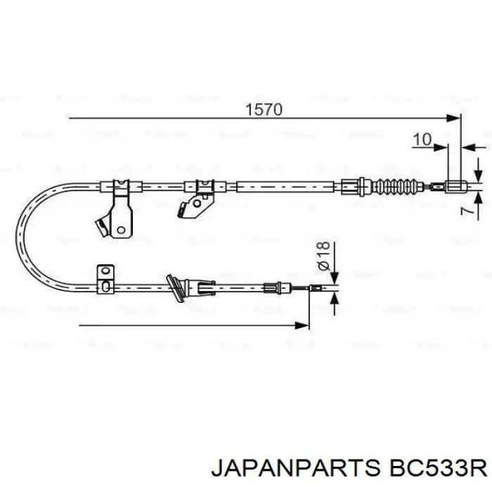 Comprar MR129920 Mitsubishi Cable de freno de mano trasero derecho