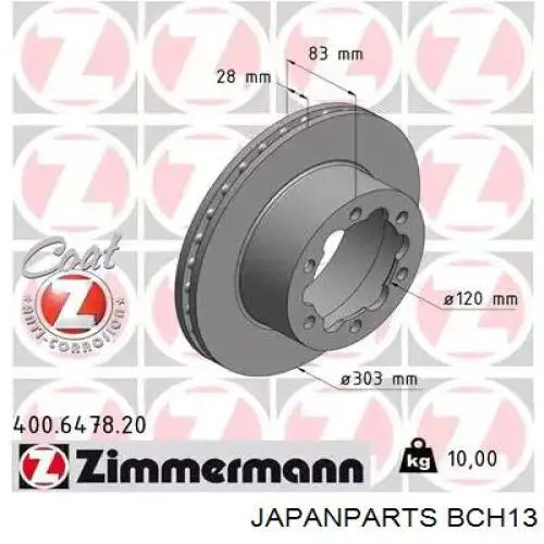BC-H13 Japan Parts cable de freno de mano trasero derecho