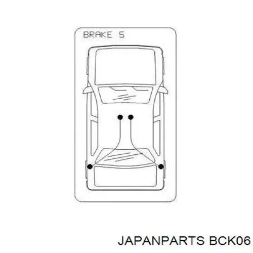 BC-K06 Japan Parts cable de freno de mano trasero derecho