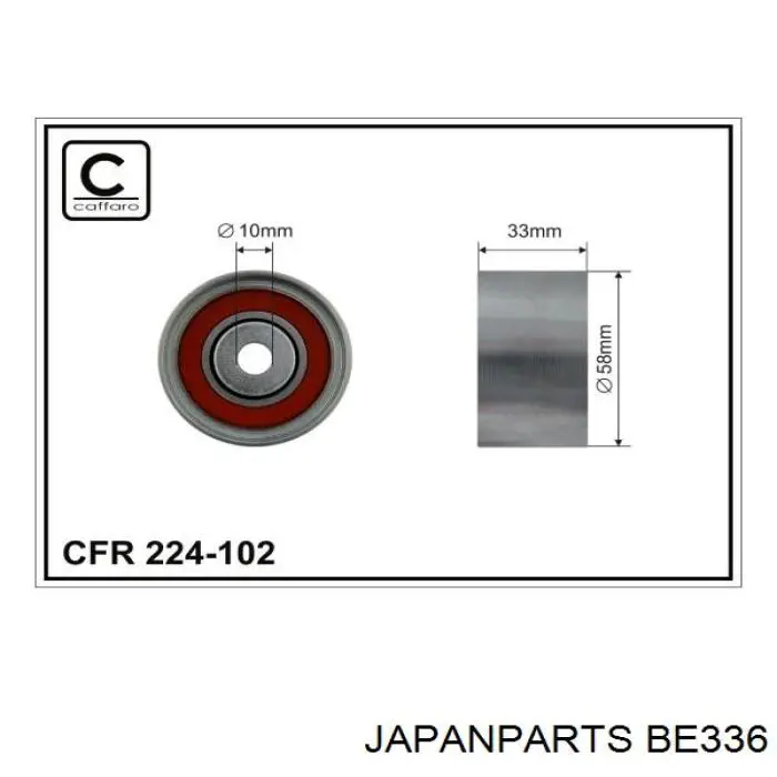 BE336 Japan Parts rodillo intermedio de correa dentada
