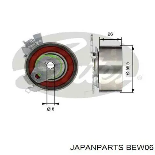 BE-W06 Japan Parts rodillo, cadena de distribución