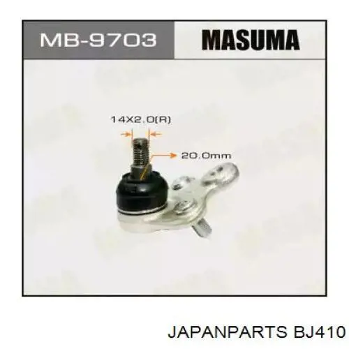 Rótula inferior de suspensión BJ410 Japan Parts