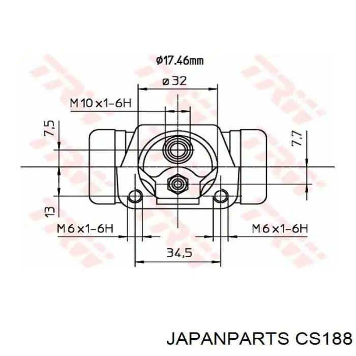 Comprar CS188 Japan Parts Cilindro de freno de rueda trasera