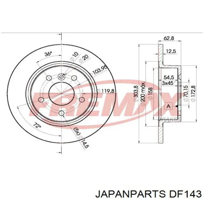 DF-143 Japan Parts disco de embrague