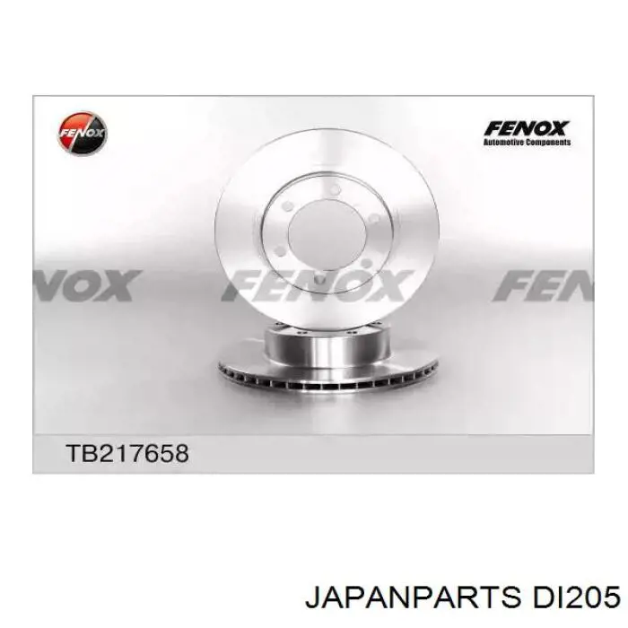Disco de freno DI205 Japan Parts