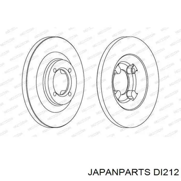 DI212 Japan Parts disco de freno trasero