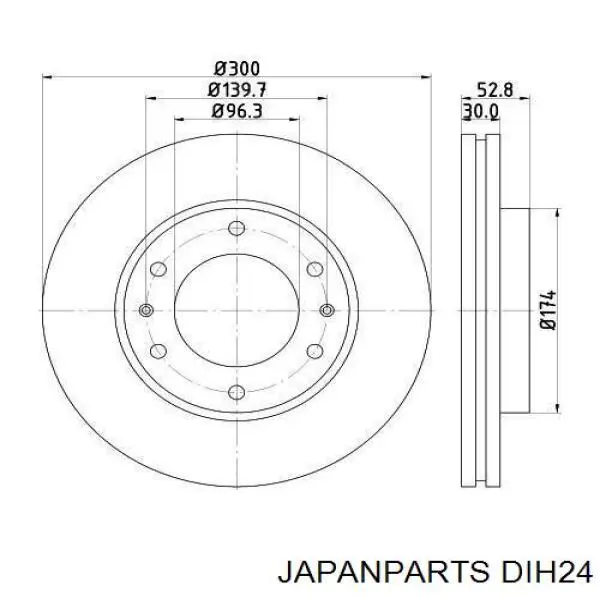 DIH24 Japan Parts freno de disco delantero