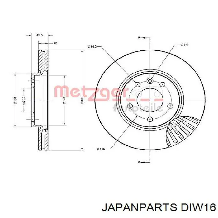 Freno de disco delantero Ford Sierra 1 GBC