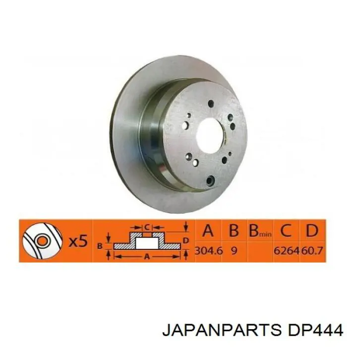 Comprar DP444 Japan Parts Disco de freno trasero