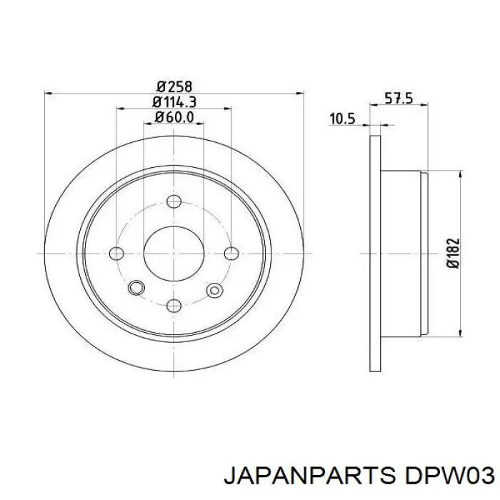 Disco de freno trasero Chevrolet Aveo 2 T250, T255