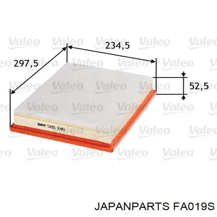 El filtro de aire Japan Parts FA019S precio, desde 12,38 EUR