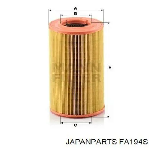 Filtro de aire FA194S Japan Parts