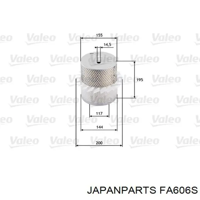 FA606S Japan Parts filtro de aire