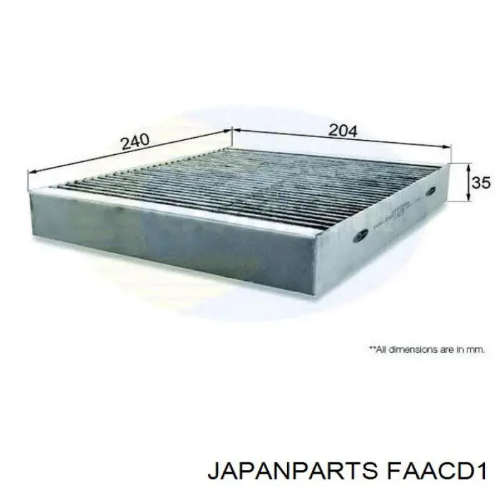 FAA-CD1 Japan Parts filtro habitáculo