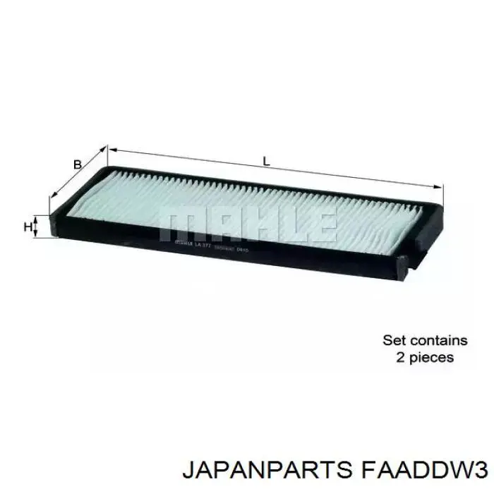 Comprar FAADDW3 Japan Parts Filtro de aire del habitáculo