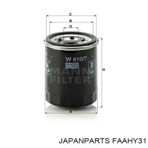 Filtro de cabina Japan Parts FAAHY31 precio, desde 10,13 EUR