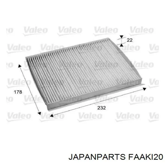 Filtro de cabina Japan Parts FAAKI20 precio, desde 9,08 EUR