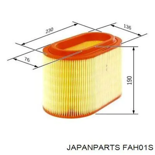 Filtro de aire FAH01S Japan Parts