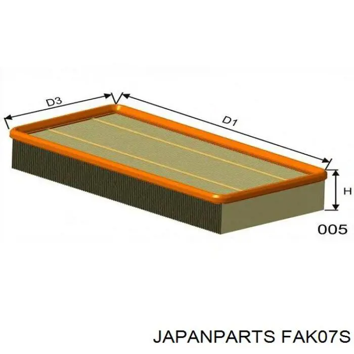Filtro de aire FAK07S Japan Parts