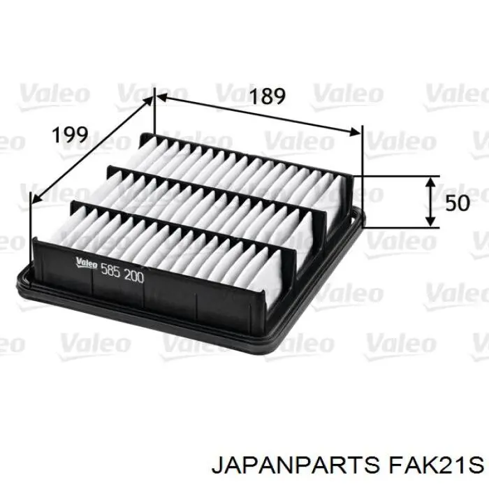 El filtro de aire Japan Parts FAK21S precio, desde 9,36 EUR