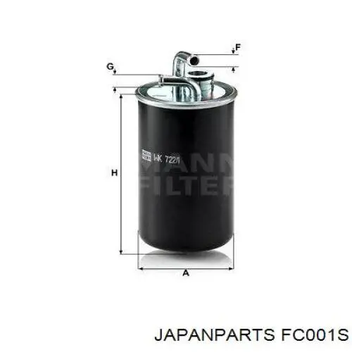 Filtro de combustible FC001S Japan Parts