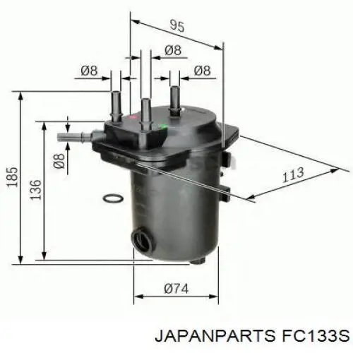 Filtro de gasoil Japan Parts FC133S