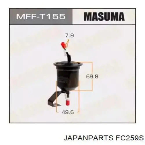 FC259S Japan Parts filtro combustible