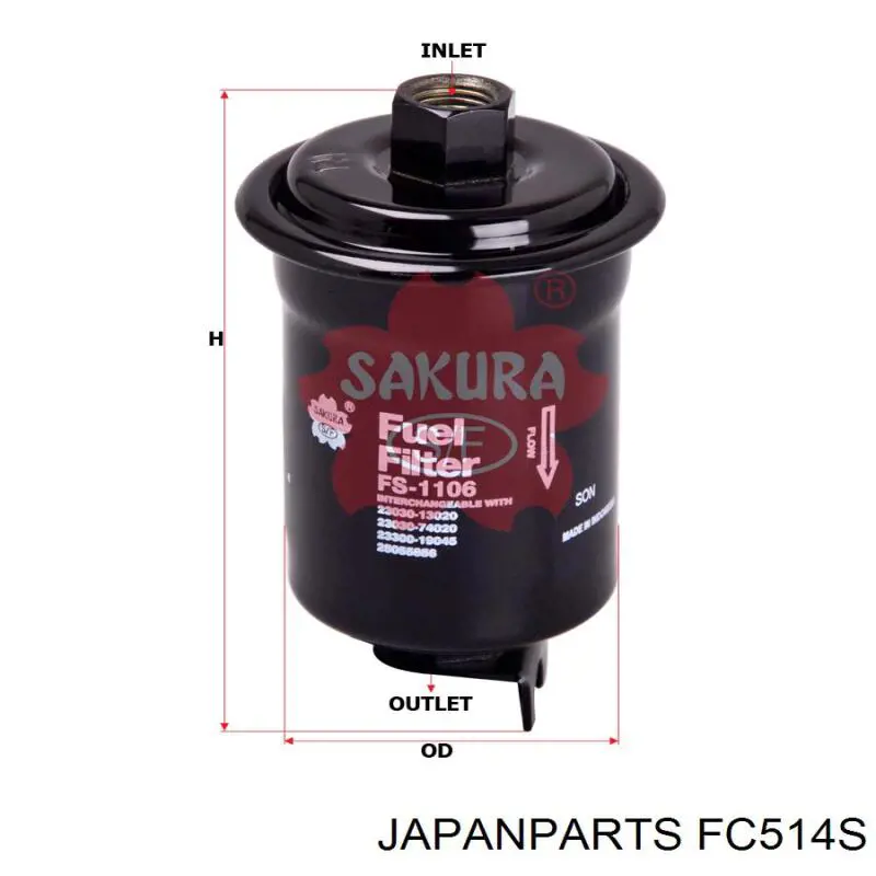 FC-514S Japan Parts filtro combustible