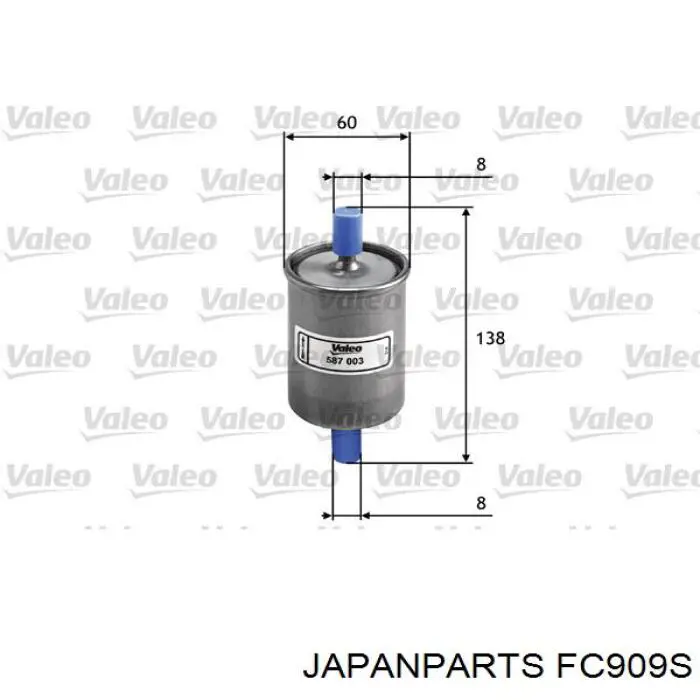 Filtro de combustible FC909S Japan Parts