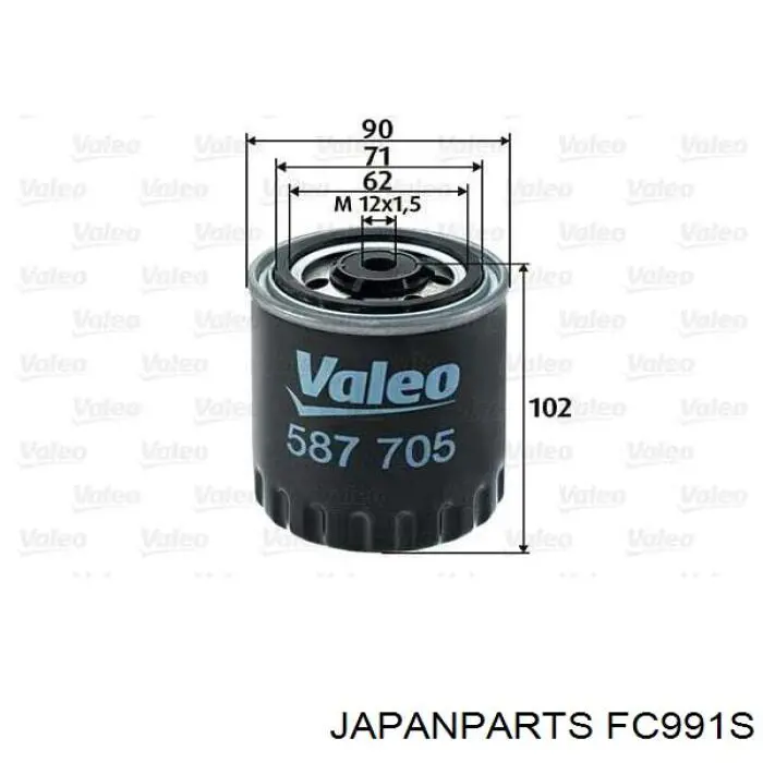 Filtro de combustible FC991S Japan Parts