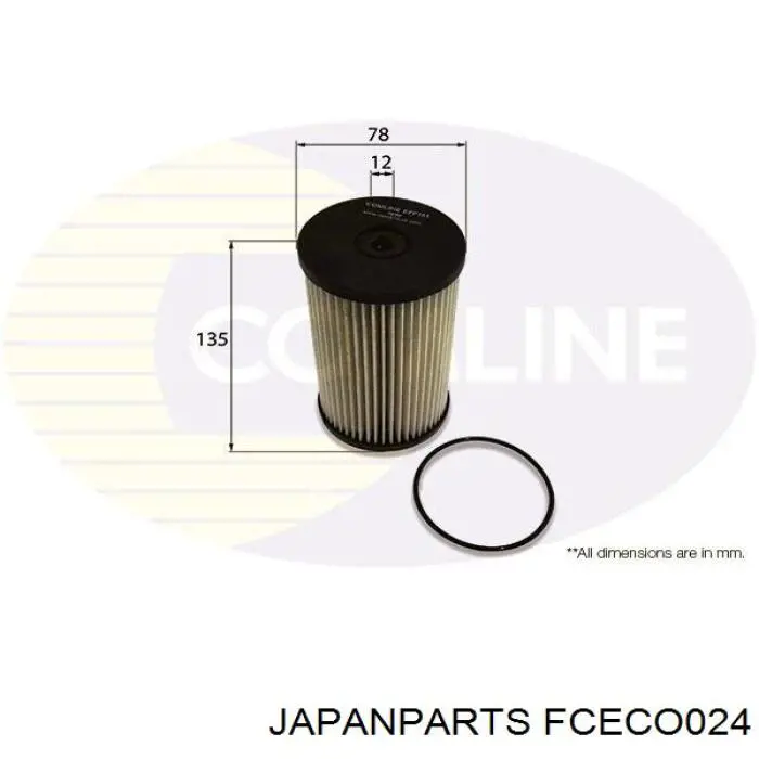 Filtro de combustible FCECO024 Japan Parts