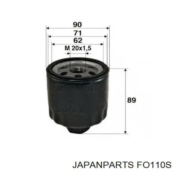 Filtro de aceite FO110S Japan Parts