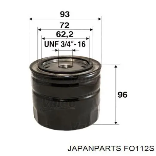 FO-112S Japan Parts filtro de aceite