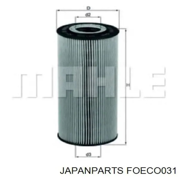 Filtro de aceite FOECO031 Japan Parts