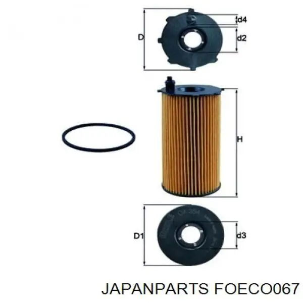 FOECO067 Japan Parts Filtro aceite