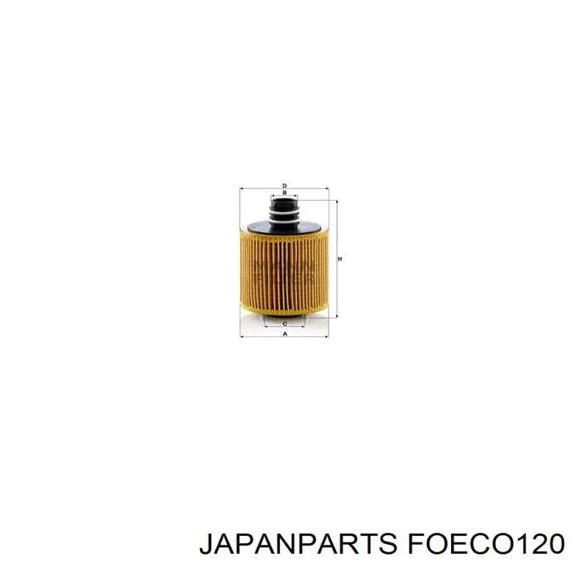 Filtro de aceite motor Japan Parts FOECO120