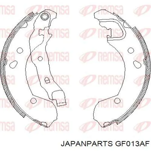 Comprar GF013AF Japan Parts Zapatas de freno