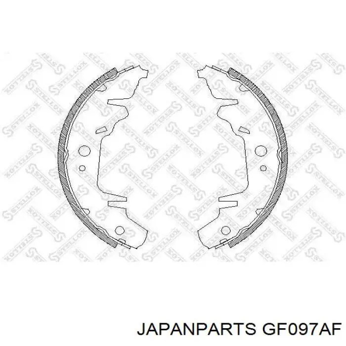 GF097AF Japan Parts Zapatas de freno de tambor traseras