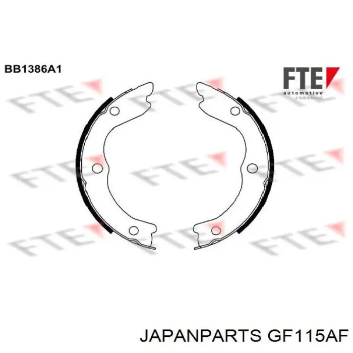 GF115AF Japan Parts Zapatas de freno de estacionamiento