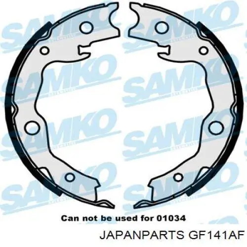 GF141AF Japan Parts zapatas de freno de mano