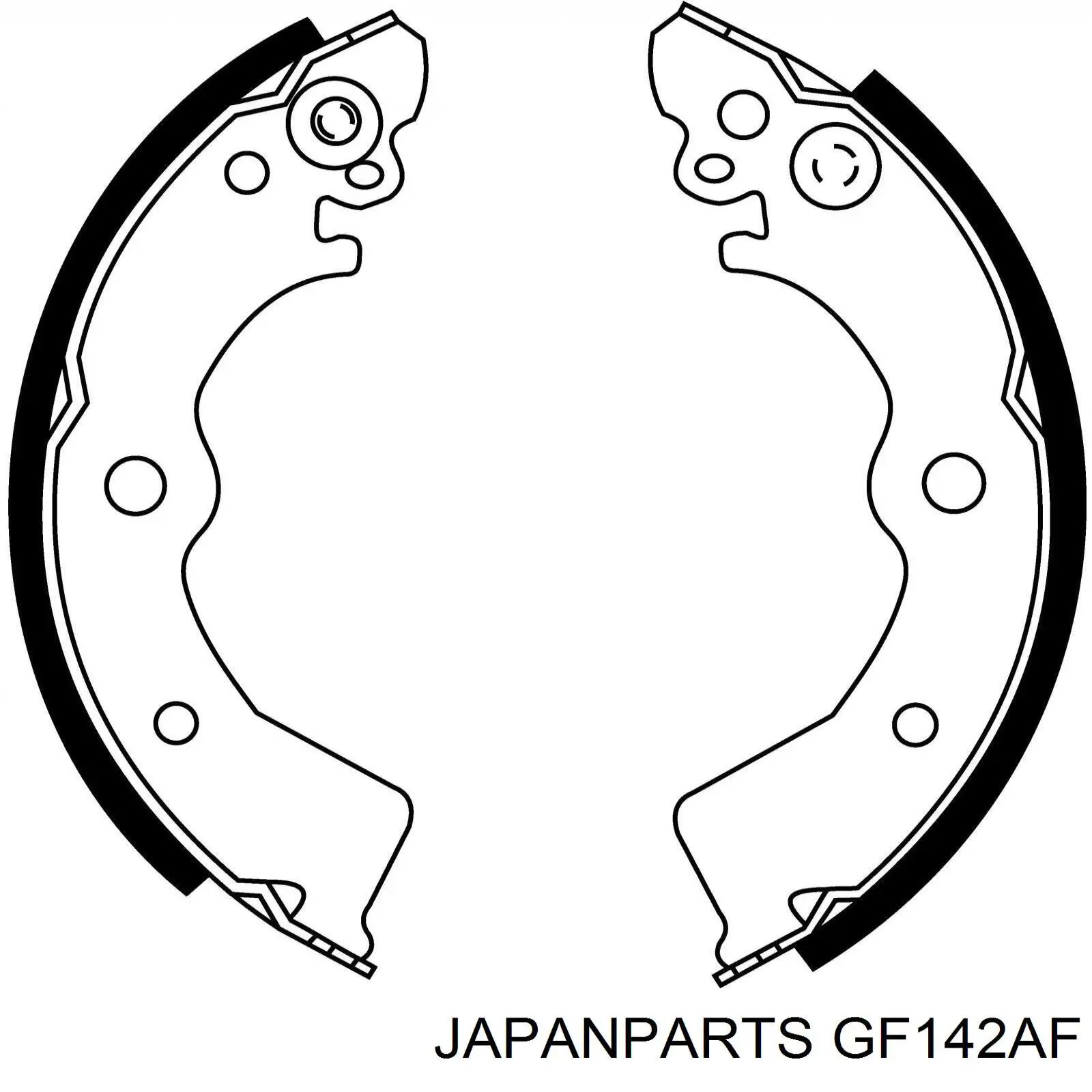 GF142AF Japan Parts zapatas de frenos de tambor traseras