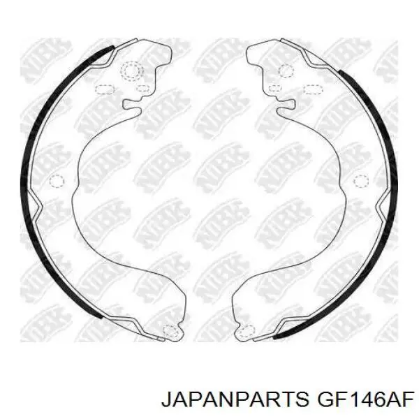 GF-146AF Japan Parts zapatas de frenos de tambor traseras