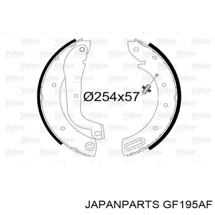 GF195AF Japan Parts zapatas de frenos de tambor traseras