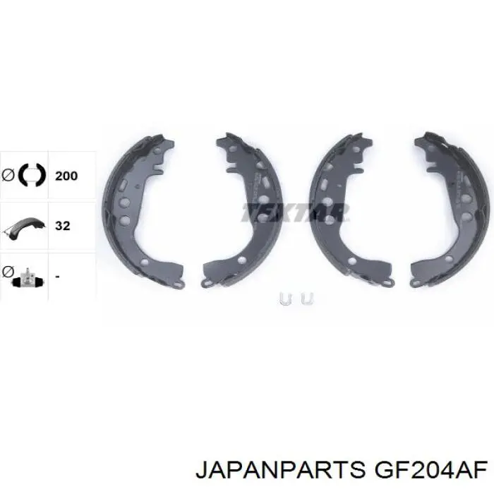 Zapatas de freno traseras Japan Parts GF204AF