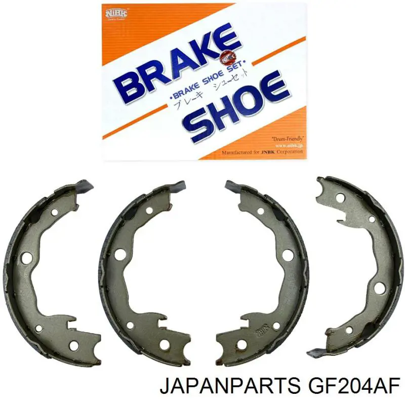 GF204AF Japan Parts Zapatas de freno de tambor traseras