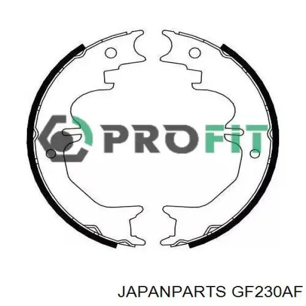 Zapatas de freno de mano GF230AF Japan Parts