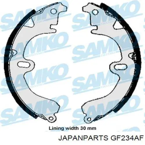 Zapatas de freno GF234AF Japan Parts