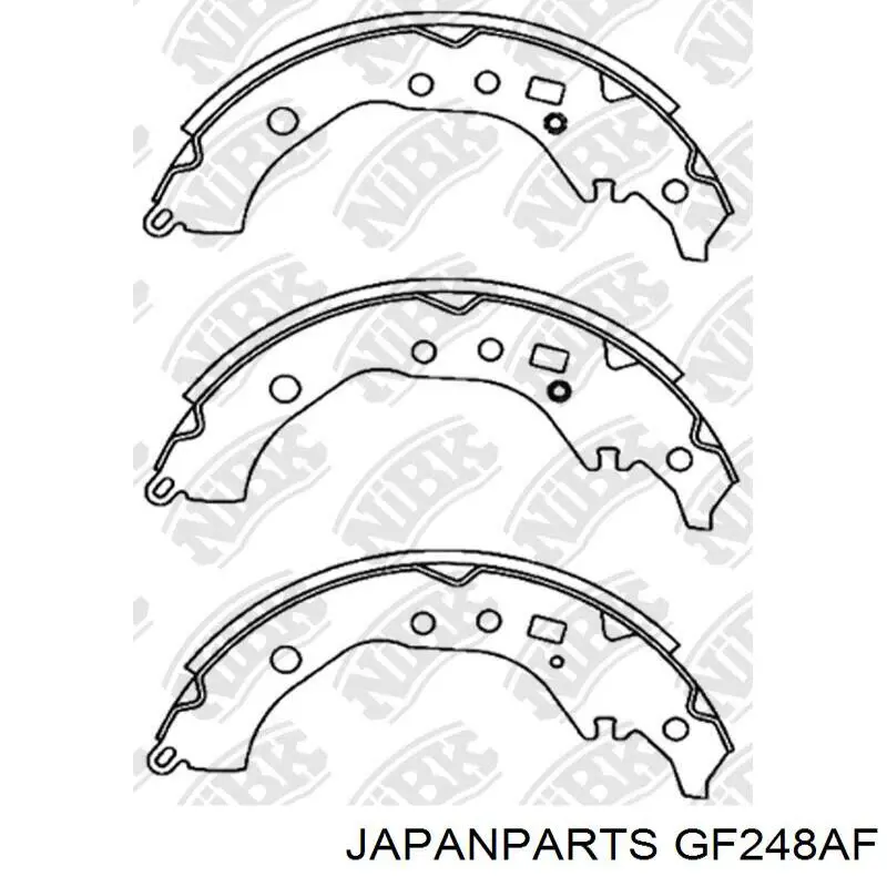 GF-248AF Japan Parts zapatas de frenos de tambor traseras